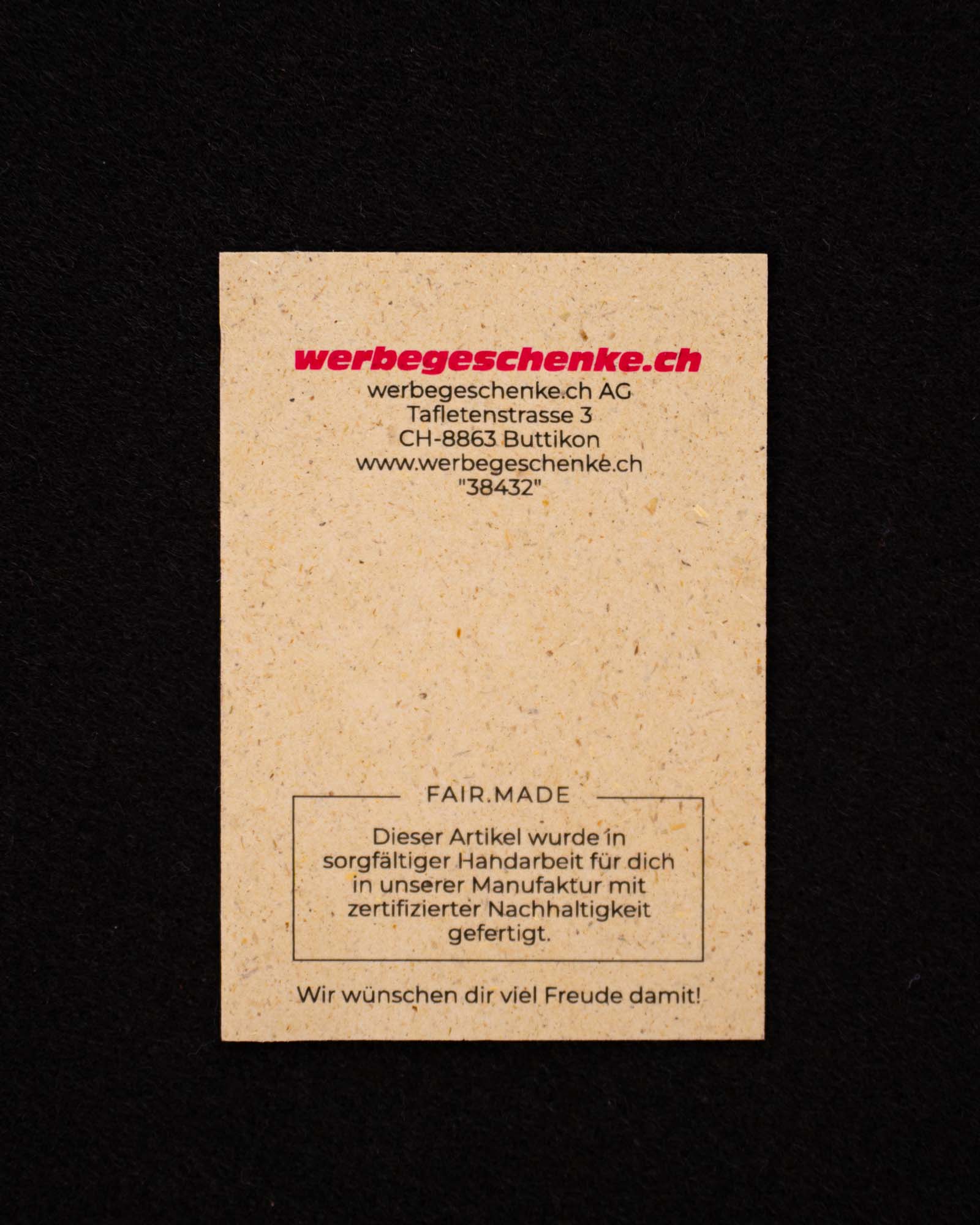 hergestellt für werbegeschenke.ch AG